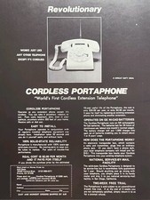 Cordless Portaphone Extension Telephone Encino CA JLR Corp Vintage Print Ad 1976 picture