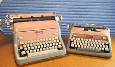 MOM and BABY Pink Royal Typewriter Set, Working, 1959 portable, 1961 Standard picture