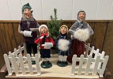 Vintage Byers Choice Carolers ~1987 Man, Woman w/muff & Boy ~ 1995 Girl W/ Muff  picture