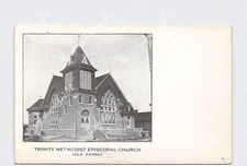 PPC Postcard KS Kansas Iola Trinity Methodist Episcopal Church Exterior picture