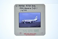 Britannia Airways Boeing 737 204 G-Avrm Aircraft 1981 Photo 35mm Slide picture