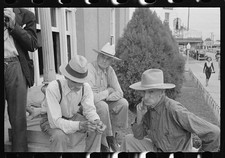 Photo:Lafayette Louisiana 1938 Old-Timers Sitting on Post Office Steps picture