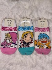 2008 BIGBANG K-Pop Character Socks Lot of 3 NWT Vintage G-Dragon Seungri Daesung picture