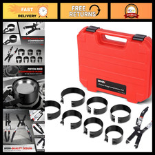 DNA MOTORING Engine Piston Ring Compressor Set with Compression Pliers and 7 Pis picture
