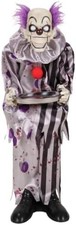 Haunted Hill Farm 3.1-Ft. Clown with Plate Halloween Animatronic picture