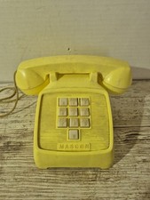 Vintage Mascon Yellow Push Button Telephone Toy picture