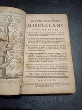 A Mathematical Miscellany In Four Parts. Published By Samuel Fuller 1770 picture