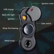 LED Spinner Lighter Fidget Light Up I Love You Gift Rechargeable Novelty picture