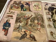 Victorian cloth scrapbook inc anthropomorphic ~ 38 pages picture