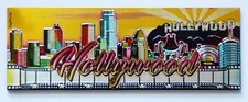 Hollywood California Color Skyline Foil Magnet 5