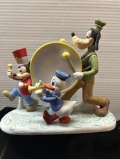 Vintage Walt Disney Porcelain Mickey Mouse, Goofy & Donald Duck Marching Band picture