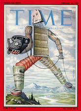 TIME Magazine Cover Poster - February 23, 1959 - The Telephone Man - 24x36” CLAS picture