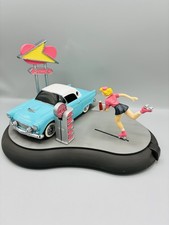 Vintage 1992 Franklin Mint FABULOUS FIFTIES Drive-In Bank w/Ford car & waitress picture