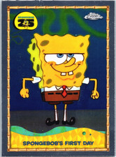 2025 Topps Chrome SpongeBob Spongebob's First Day #25-1 25th Anniversary SSP picture