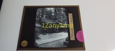 Q73 HISTORIC Glass Magic Lantern Slide World cruise 455 1/2 TENAMI 2 PEOPLE DOOR picture