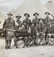 Mexican Border Service 1916 Military Band Westminster Maryland Antique Photo picture