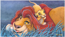 Disney Fine Art Limited Edition Canvas Father and Son-Lion King-St. Laurent picture