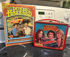 Vintage 1980 The Dukes of Hazzard Metal Lunchbox & 1981 Coloring Book Lot picture