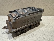 Vintage Banthrico W. & A.R.R. Railroad Train Wood Tender Diecast COIN BANK picture