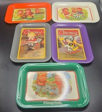 Vintage Campbells Metal Trays Lot 5 1994 & 1997 Campbell’s Kids Sports & Outdoor picture