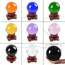 LONGWIN 150MM Clear Crystal Ball Divination Glass Sphere Photo Prop Free Stand picture