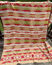 Vintage 1940s 1950s Beacon Camp Throw Blanket 66x72 AS IS Southwestern Native picture