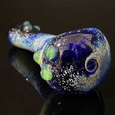 USA - 4.5” Galaxy Blue Space Pipe Hand Pipes Glass Tobacco picture