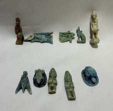 Ancient Egyptian Antiques Amulets Faience Figurines Pharaonic Collectibles Arts picture