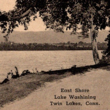 Antique Postcard DB Card East Shore Lake Washining Twin Lakes CT Albertype Card picture