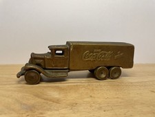 Antique Vintage Solid Brass Coca-Cola Delivery Truck  picture