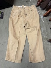 WWII BRITISH ARMY SUMMER KHAKI DRILL FIELD TROUSERS-SIZE XLARGE picture