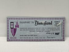 1961 Passport To Disneyland Admit One Child Very Rare Good For Admission & Rides picture