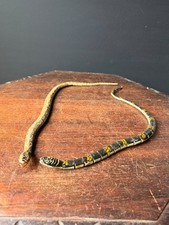 Vintage Articulated Carved Wood Snake Centipede Folk Art Figurine Trio Set 11