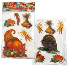 Loomco Products Thanksgiving Cut Outs Fall Autumn Harvest 11 Pc Set Vintage 1994 picture