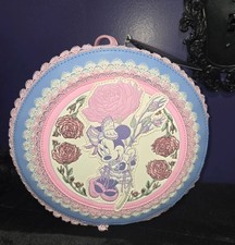 Loungefly Disney Minnie Mouse Mini Backpack Round Cute Purse Floral Lace New Nwt picture