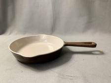 Vtg Le Creuset Made in France #16 Brown Enamel Cast Iron 6-1/2