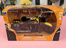 NewRay Die Cast Indian Sport Scout Motorcycle Model 1:12 with Plastic Parts picture