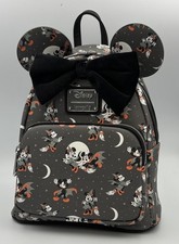 Loungefly Disney Vampire Mickey Minnie Halloween Witch AOP Mini Backpack NWT picture