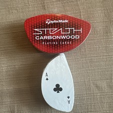 TAYLORMADE STEALTH CARBONWOOD PLAYING CARDS. ￼ New In Tin, Cards In Plastic. picture
