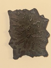 Vintage Large Wood Textile Abstract Stamp Hand Carved  picture