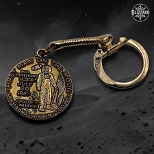 Vintage 1969 Apollo 11 First Man on Moon Keychain Armstrong Aldrin Collins picture
