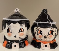 Johanna Parker Halloween Frankestein and Bride covered bowl set 2026 New Release picture