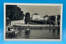 Rppc München Nymphenburg Palace Swans Nazi Era Postcard 1930s Germany picture