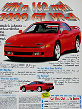 1991 Mitsubishi 3000 GT VR 4 162 MPH Vintage Contest Original Print Ad 8.5 x 11