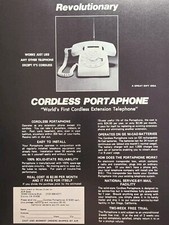 Cordless Portaphone Encino CA Extension Telephone Vintage Print Ad 1976 picture
