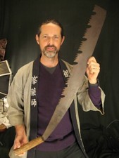 ANTIQUE JAPANESE TOOL  AWARD WINNG SIGNED FORGED IRON NICE MAEBIKI NOKOGIRI SAW picture