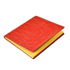 Red Diary with Yellow Pages 90 GSM Paper Handmade Bahi Khata Book Manifestation picture