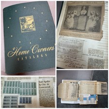 Vintage 1930–1970 Scrapbook: Ephemera, News Clippings, War Ration Tickets, etc picture