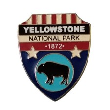 Yellowstone National Park Bison Travel Souvenir Pin picture
