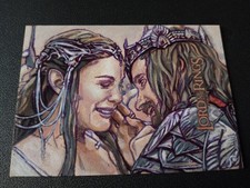 2008 Lord Of The Rings Masterpieces Aragon & Arwen 1/1 Sketch Lee Lightfoot Auto picture